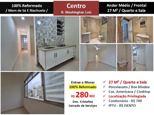 Apto Centro Washington Luís 27M²