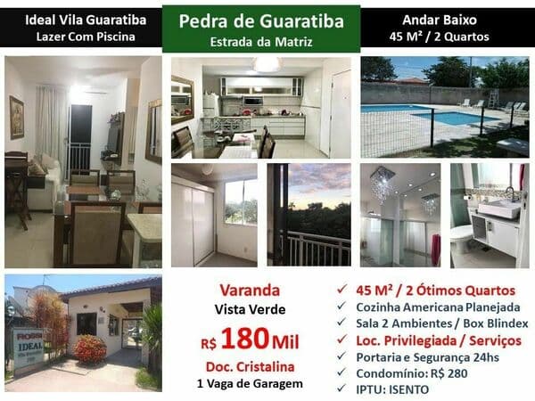 Apto Pedra de Guaratiba 45M²