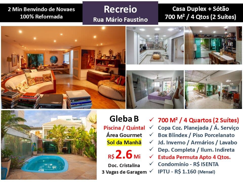 Casa Recreio Gleba B Mário Faustino 700M²