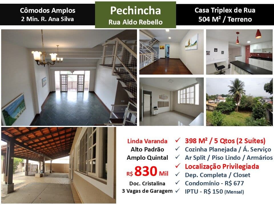 Casa JPA Pechincha Aldo Rebello 398M²