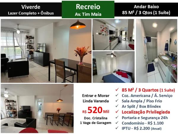 Apto Recreio Zico Viverde 85M² 8
