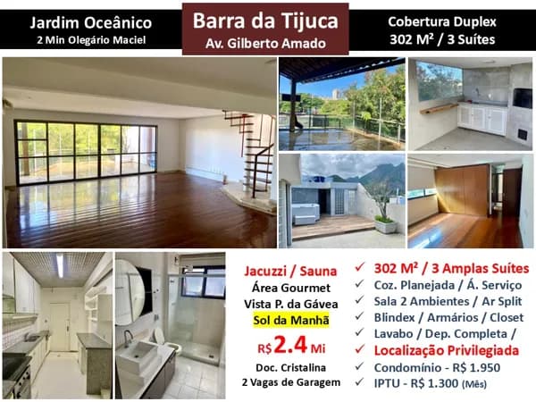 Cob Barra da Tijuca JO Gilberto Amado 302M²