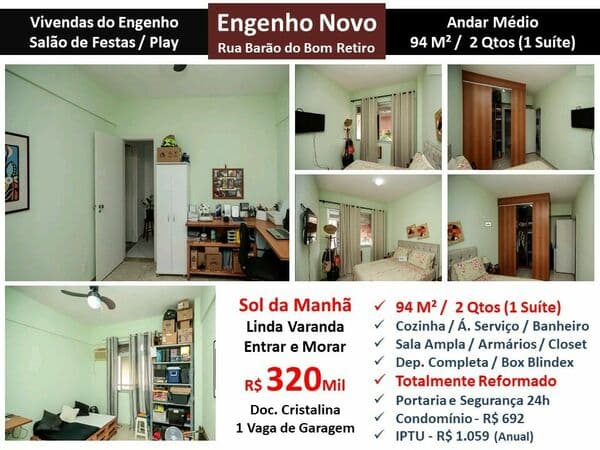 Apto Eng. Novo Vivendas do Engenho 94M²