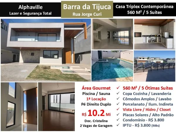 Casa Barra da Tijuca Alphaville 560M² 2