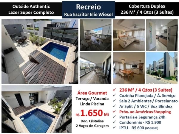 Cob Recreio Zico Outside 236M² 3