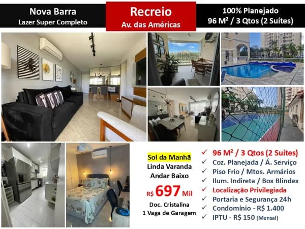 Apto Recreio Nova Barra 96M² 4