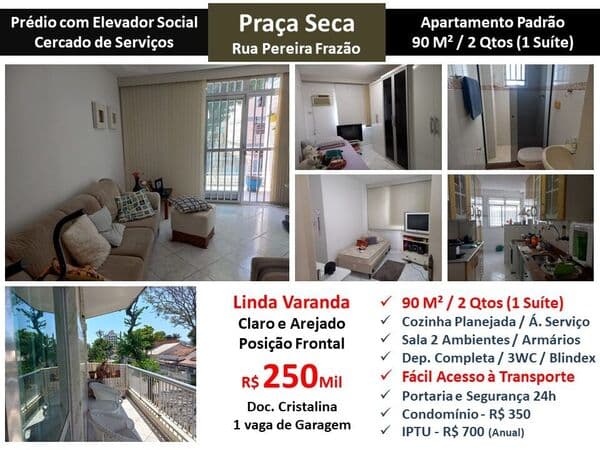 Apto JPA Praça Seca Pereira Frazão 90M²