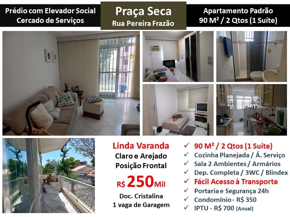 Apto JPA Praça Seca Pereira Frazão 90M²