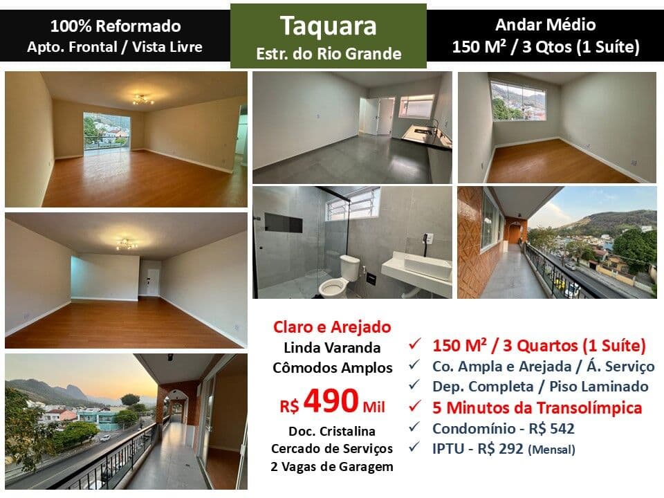 Apto JPA Taquara Rio Grande 150M²