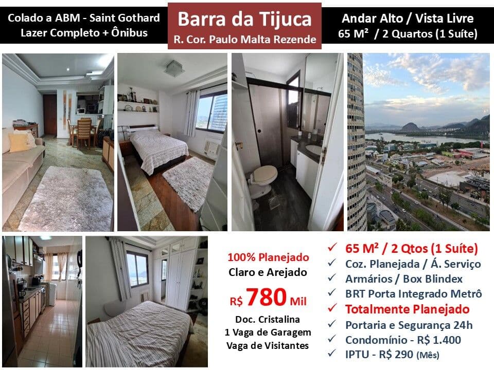 Apto Barra da Tijuca ABM Saint Gothard 65M²