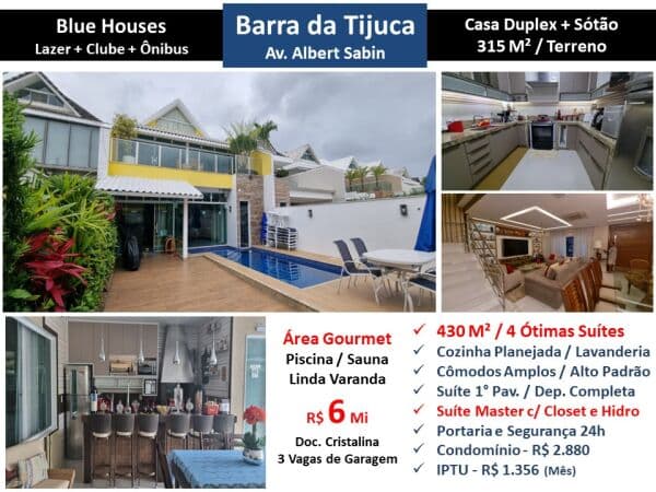 Casa Barra da Tijuca Blue Houses 430M²