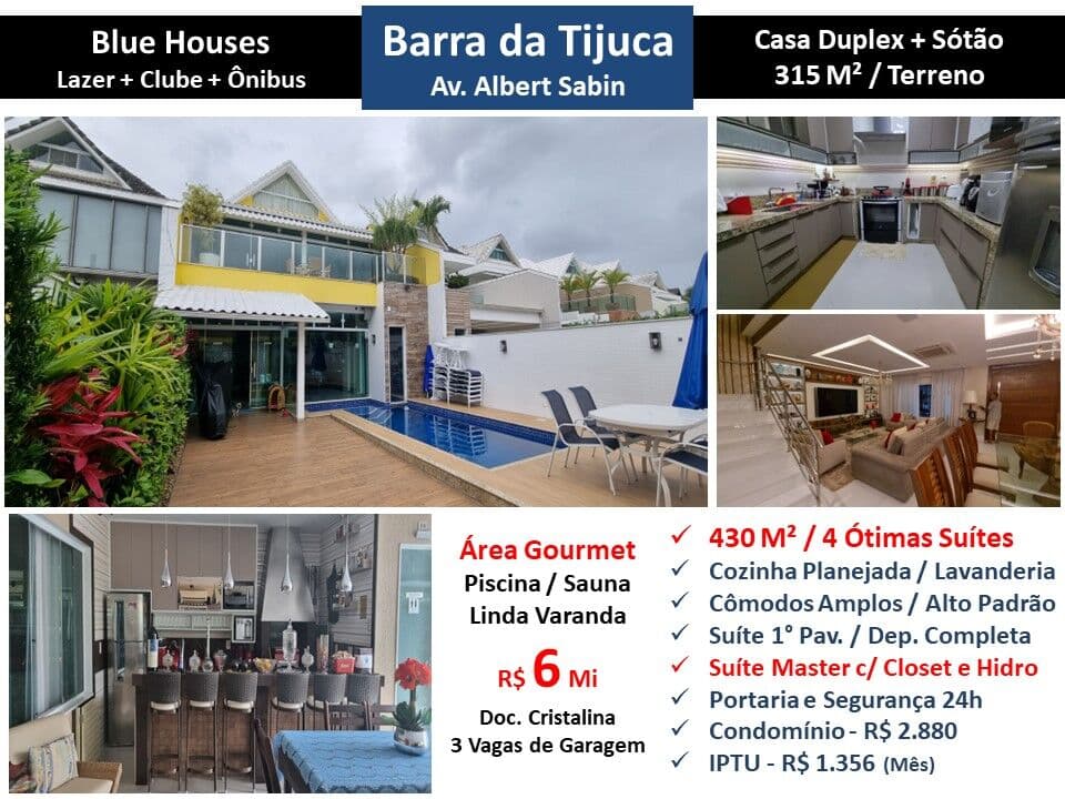Casa Barra da Tijuca Blue Houses 430M²