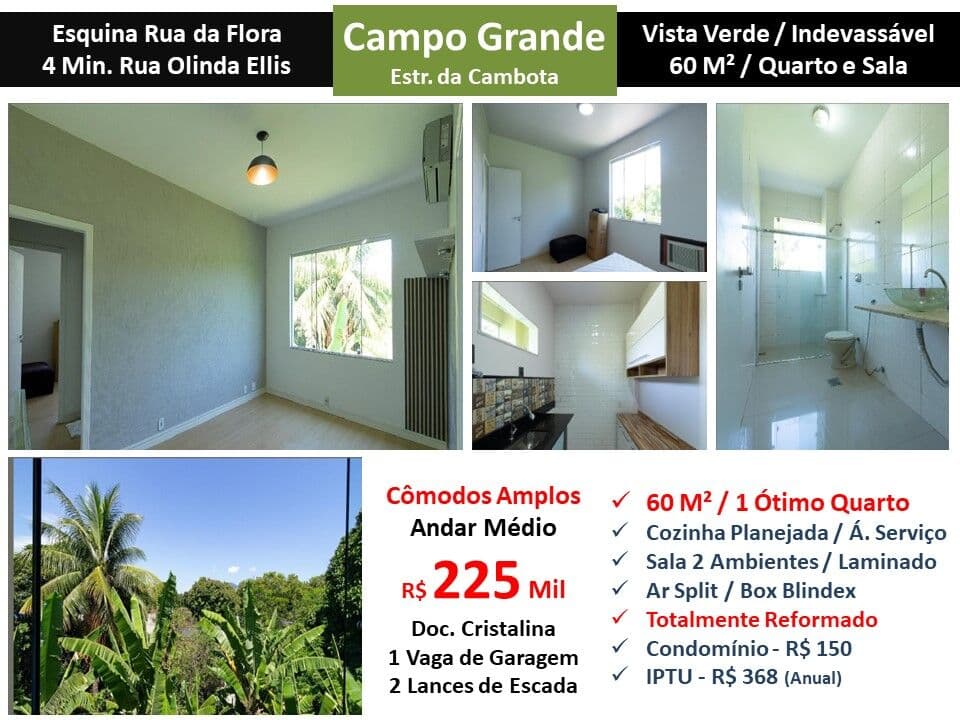 Apto Campo Grande Cambota 60M²