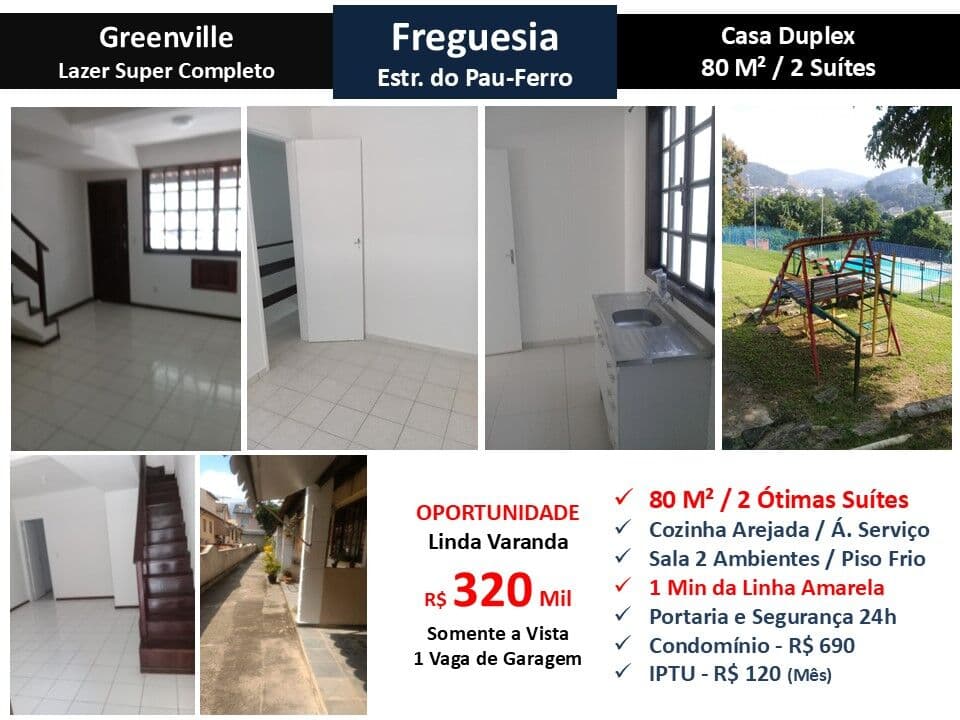 Casa JPA Freguesia Pau Ferro Greenville 80M²