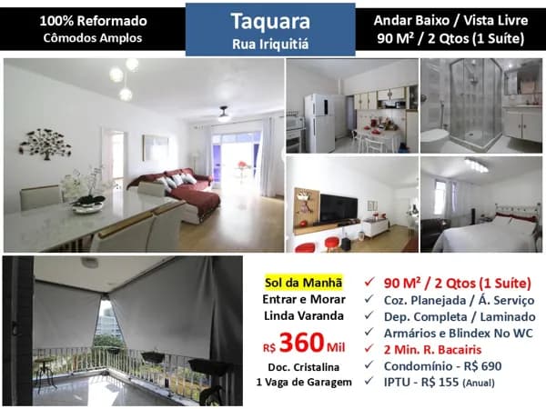 Apto JPA Taquara Iriquitia 90M²
