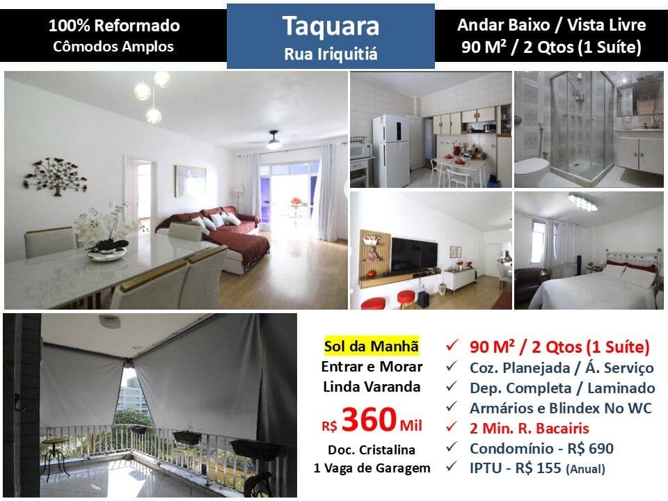 Apto JPA Taquara Iriquitia 90M²