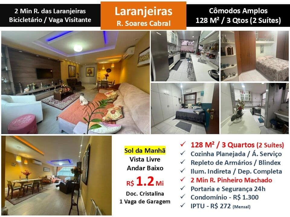Apto Laranjeiras Soares Cabral 128M²