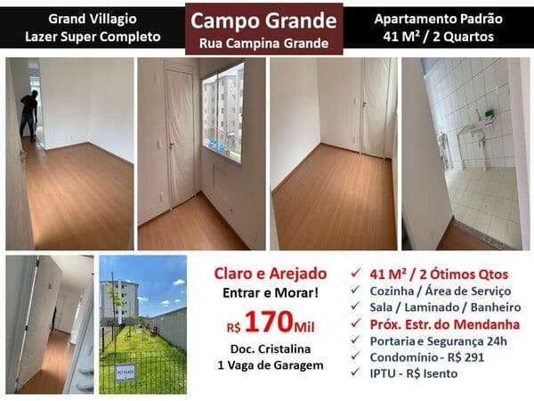 Apto Campo Grande Grand Villagio 41M²