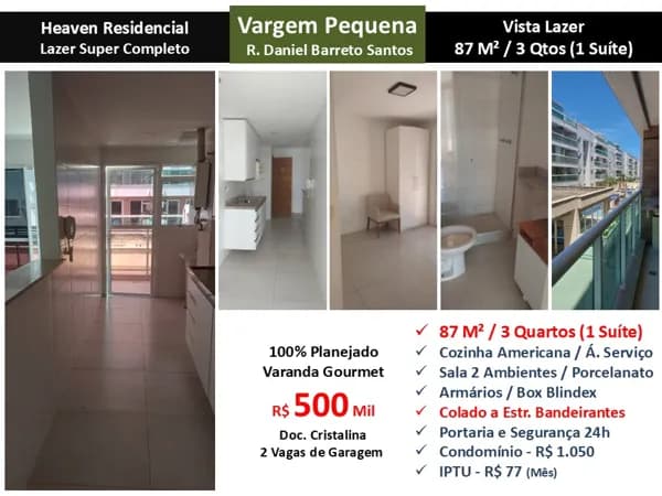 Apto Vargem Pequena Heaven 87M²