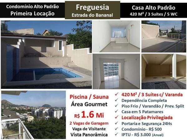 Sobrado em Rio de Janeiro - Freguesia (Jacarepaguá)