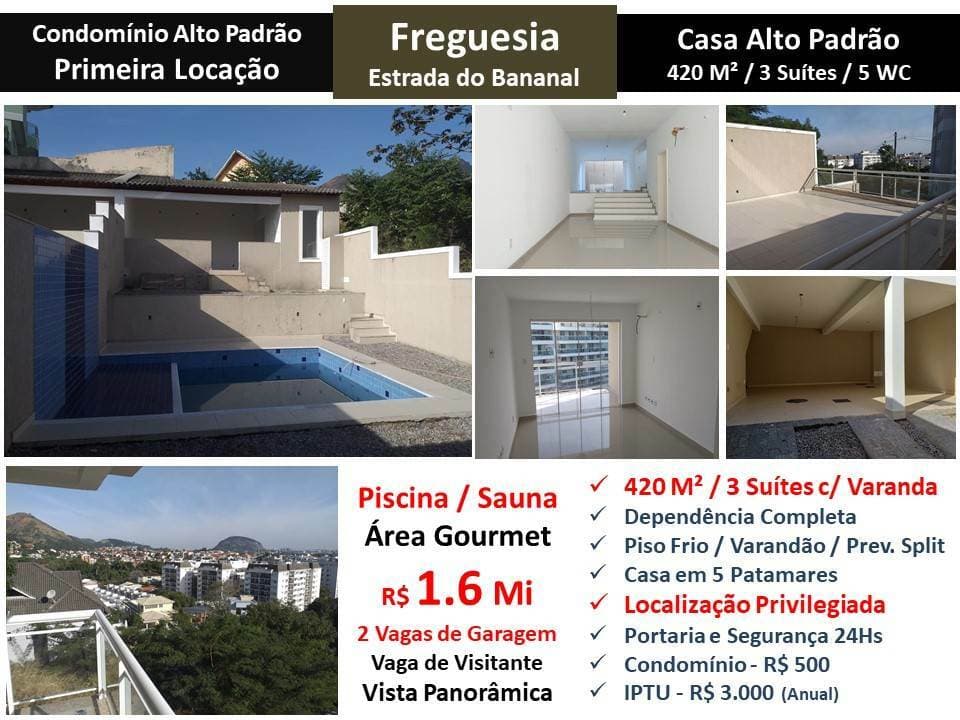 Sobrado em Rio de Janeiro - Freguesia (Jacarepaguá)