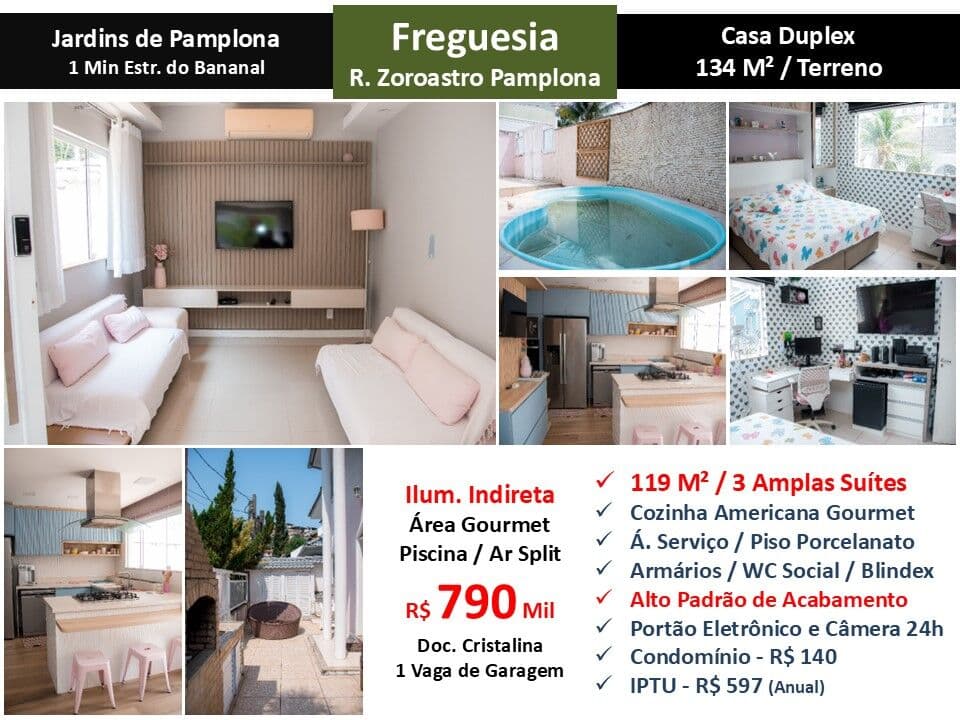Casa JPA Freguesia Jardins Pamplona 119M²