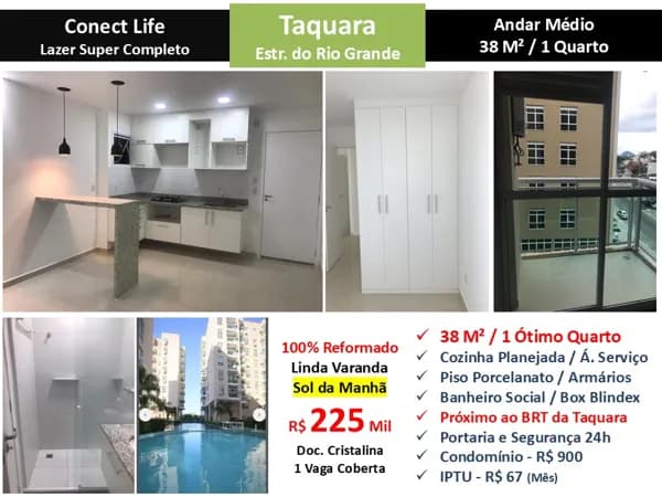 Apto JPA Taquara Conect Life 38M²