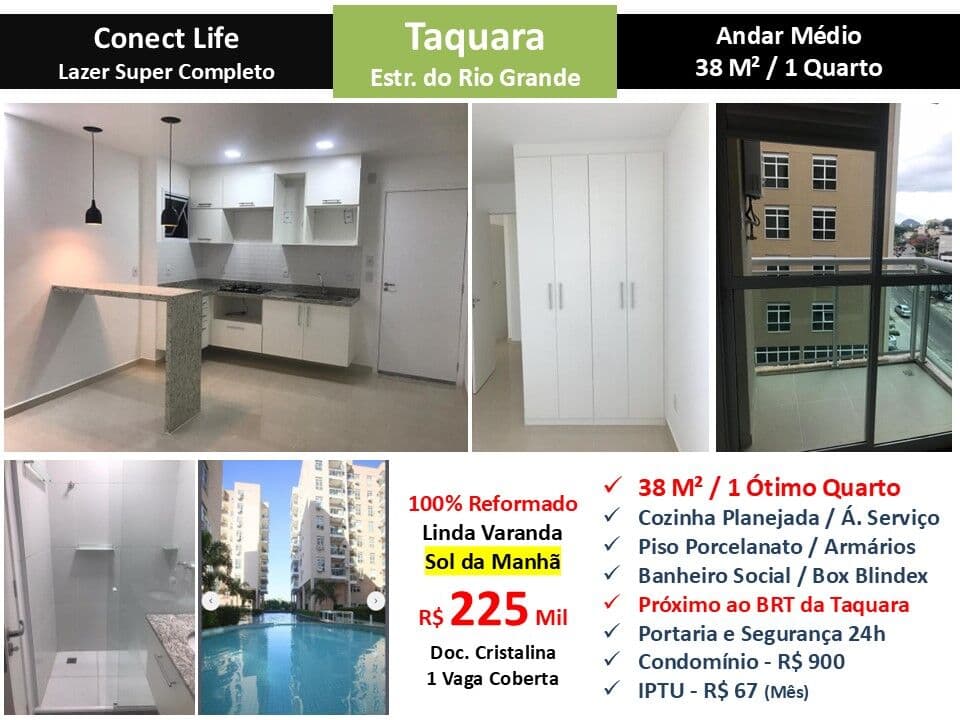 Apto JPA Taquara Conect Life 38M²