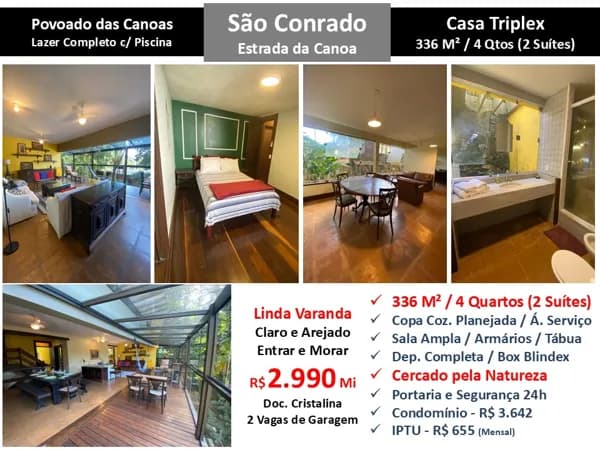 Casa Joá Povoado das Canoas 336M²