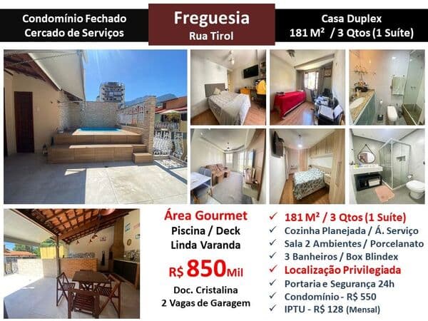 Casa JPA Freguesia Tirol 181M²