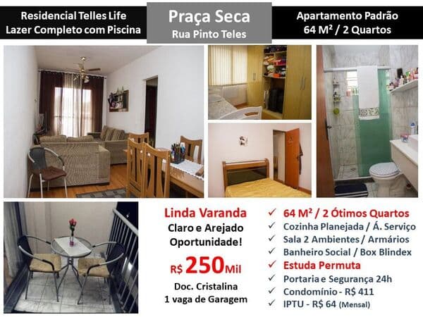 Apto JPA Praça Seca Pinto Teles Telles Life 64M²
