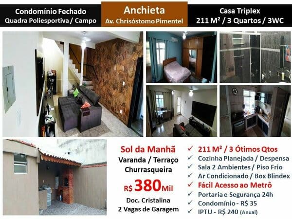 Casa Anchieta Chrisóstomo Pimentel 211M²