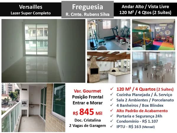 Apto JPA Freguesia Rubens Silva Versailles 120M² 2