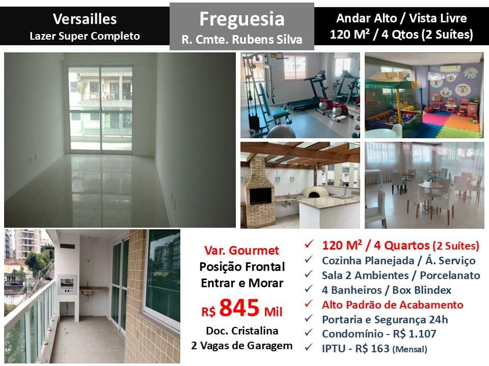 Apto JPA Freguesia Rubens Silva Versailles 120M² 2