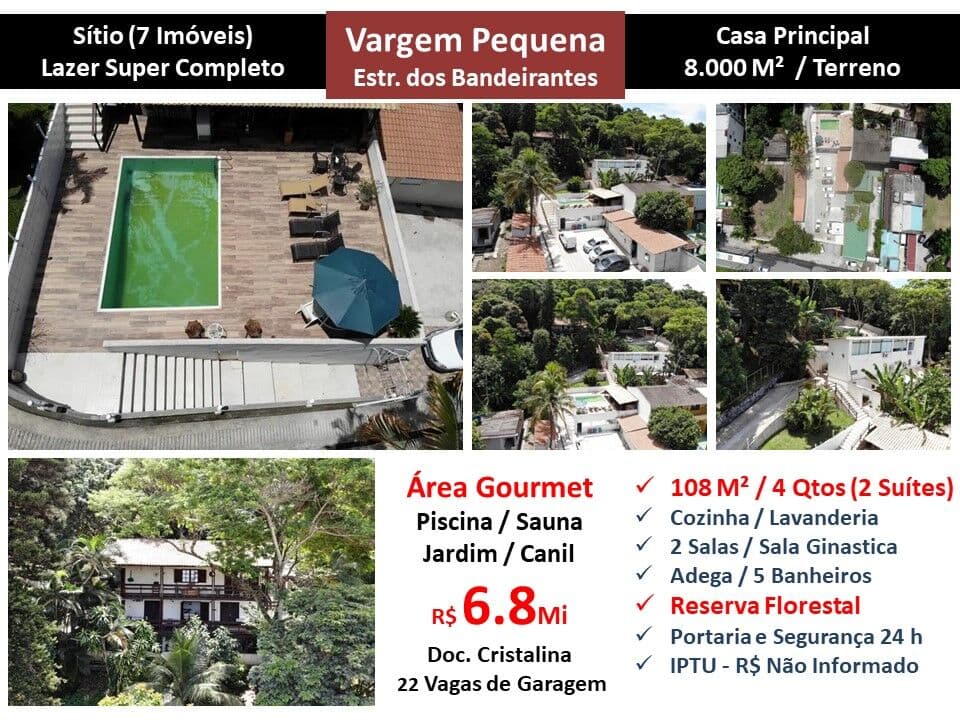 Sítio Vargem Pequena Bandeirantes 108M²