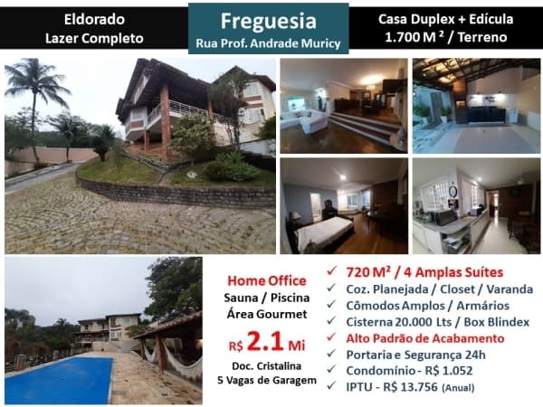 Casa JPA Freguesia Eldorado 720M²