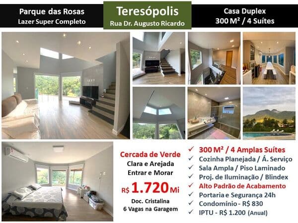 Casa Teresópolis Parque das Rosas 300M²