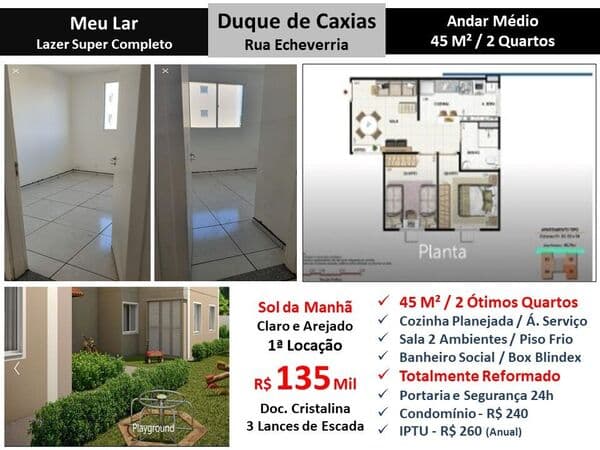 Apto Caxias Meu Lar 45M²