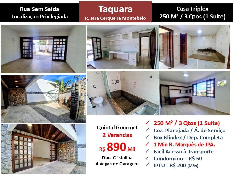 Casa JPA Taquara Jara Cerqueira Montebelo 250M²