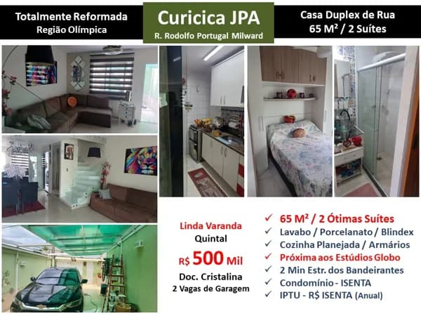 Casa JPA Curicica Rodolfo Portugal Milward 65M²