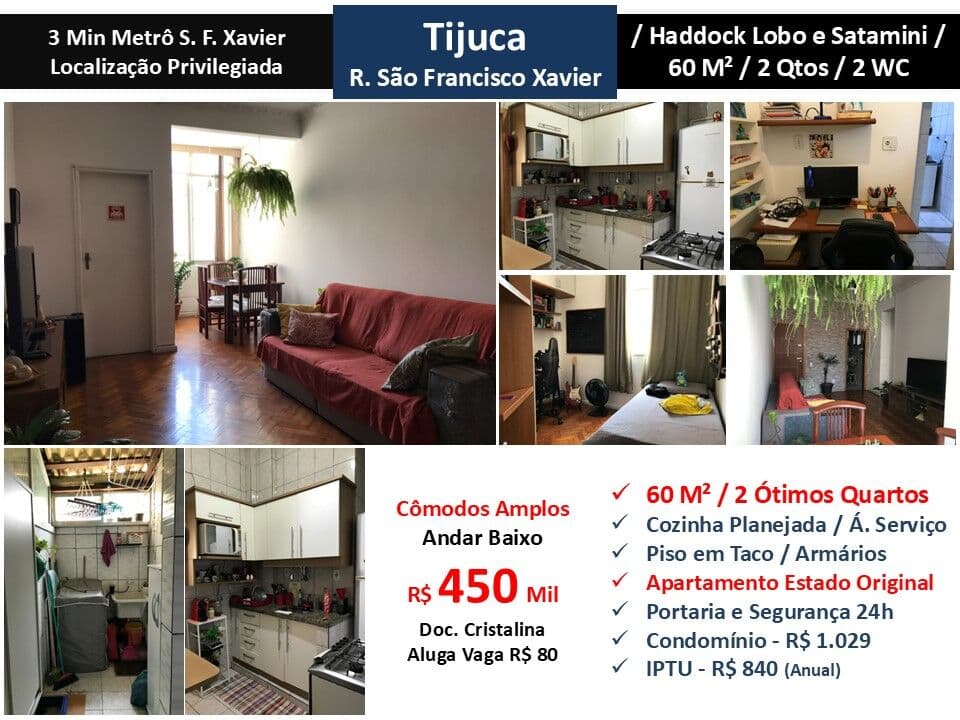 Apto Tijuca S.F. Xavier 60M² 2