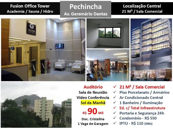 Sala JPA Pechincha Geremário Dantas Fusion 21M²