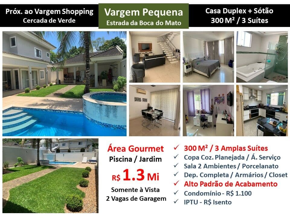 Casa Vargem Pequena boca do Mato 300M²