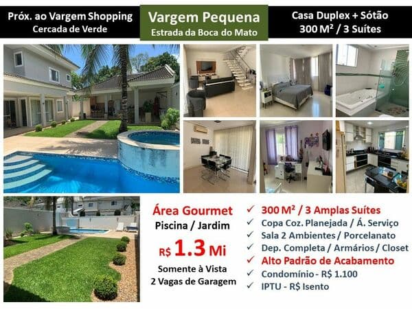 Casa Vargem Pequena boca do Mato 300M²