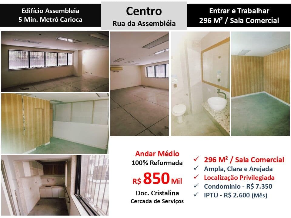 Sala Centro Assembleia 296M²
