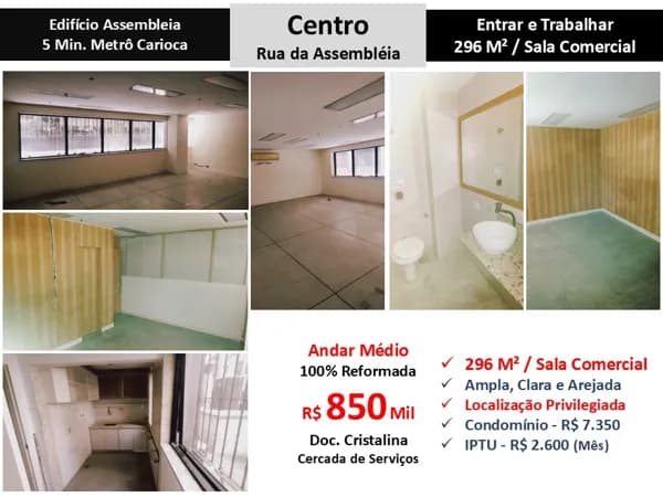 Sala Centro Assembleia 296M²
