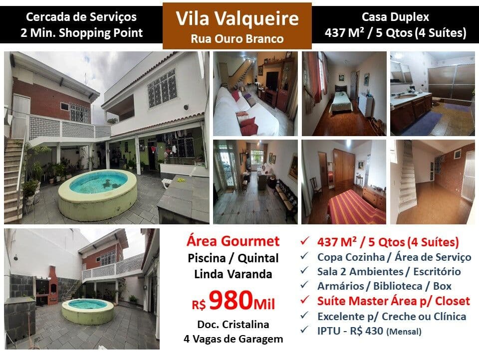 Casa JPA Valqueire Ouro Branco 437M²