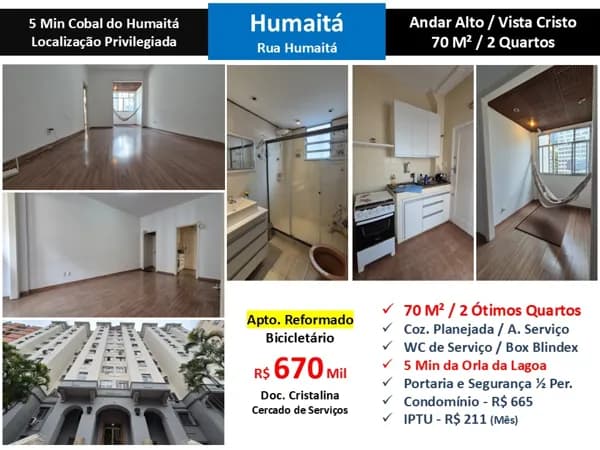 Apto Humaitá 70M² 2