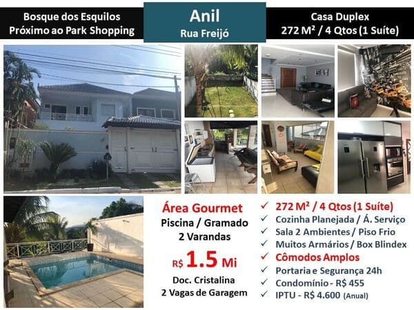 Casa JPA Anil Bosque dos Esquilos 272M²