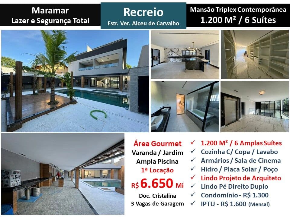 Casa Recreio Maramar 1200M²